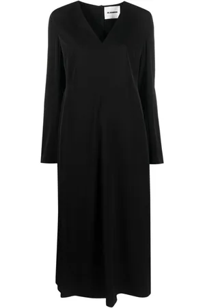 Jil Sander Midikleid mit langen Ärmeln