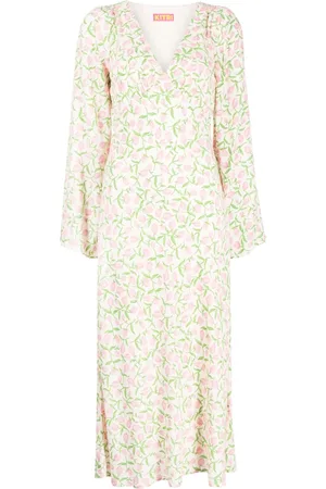 KITRI Thanatos Midikleid mit Tulpen-Print