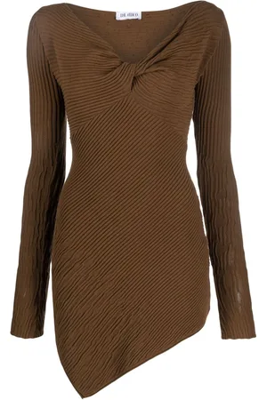 The Attico Geripptes Minikleid