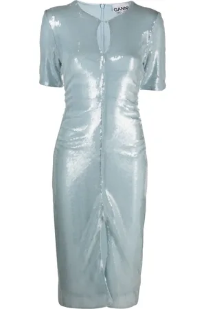 Ganni Midikleid mit Pailletten