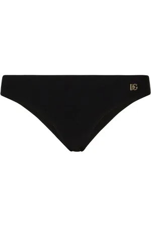 Dolce & Gabbana Bikinihöschen mit Logo-Schild