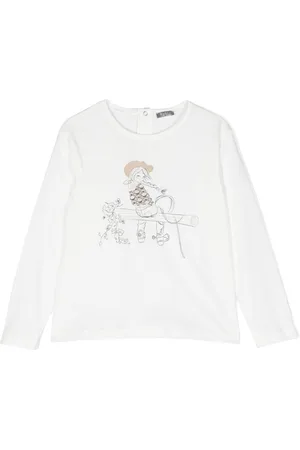 Il gufo Langarmshirt mit grafischem Print