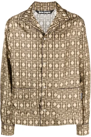 Palm Angels Seidenhemd mit Monogramm-Print