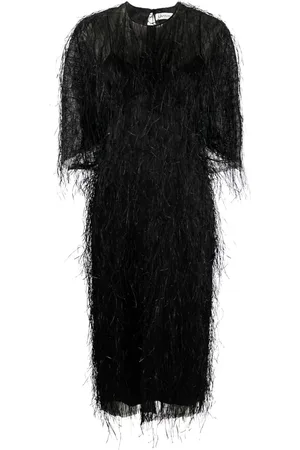 Lanvin Midikleid mit Fransen