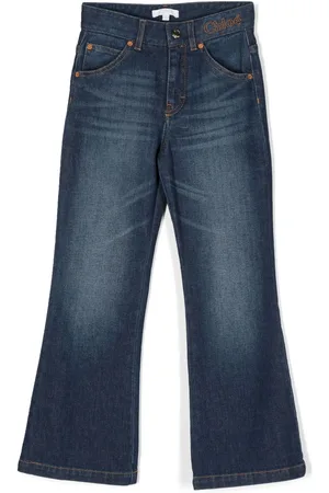 Chloé Schlagjeans mit Logo-Stickerei