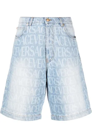 VERSACE Allover denim shorts