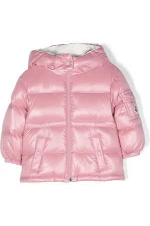 Moncler Gefütterter Mantel mit Logo-Patch