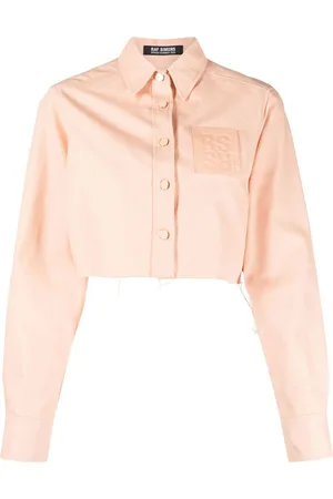 RAF SIMONS Cropped-Jacke mit Logo-Patch