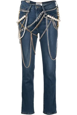 JUNYA WATANABE Gerade Jeans mit Kettendetail