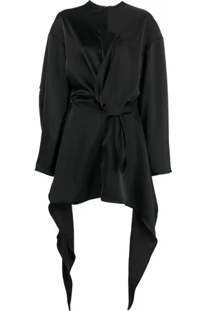 The Attico Wickelkleid mit Satin-Finish