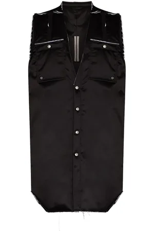 Rick Owens Weste mit unbearbeitetem Saum
