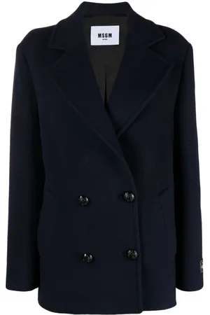 Msgm Doppelreihiger Blazer mit Logo-Patch