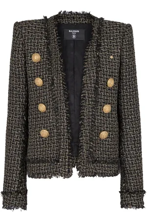 Balmain Doppelreihiger Tweed-Blazer