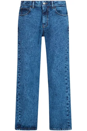Marni Gerade Jeans mit Marmor-Print