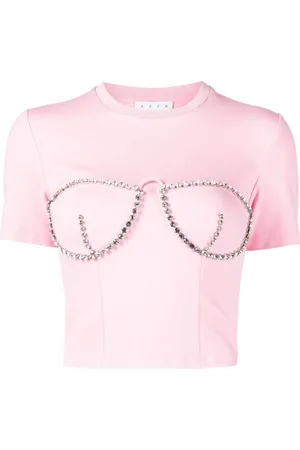 AREA T-Shirt mit Kristallen