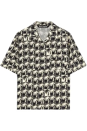 Palm Angels Bowlinghemd mit Palmen-Print