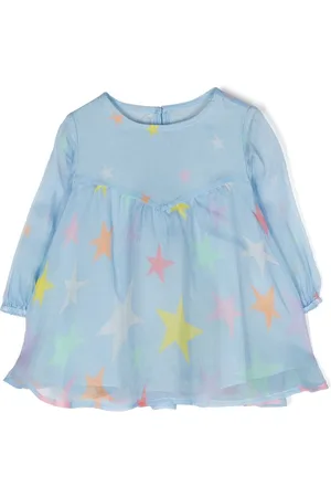 Stella McCartney Geraffte Bluse mit Sterne-Print