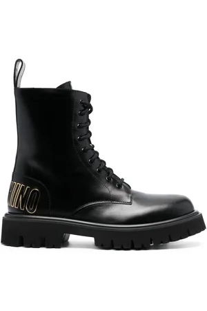 Moschino Schnürstiefel mit Logo-Prägung