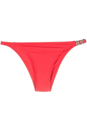 Moschino Bikinihöschen mit Logo-Schild
