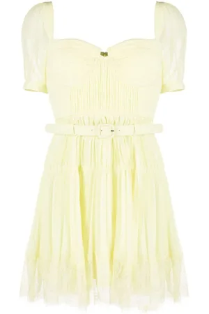 Self-Portrait Minikleid aus Chiffon mit Spitze