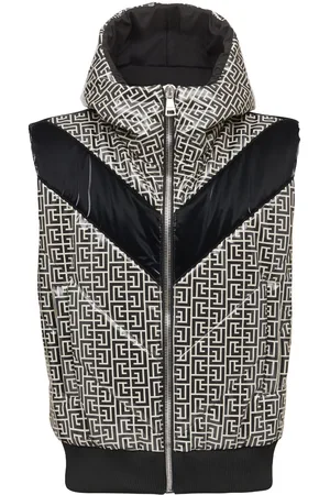 Balmain Gefütterte Weste mit Monogramm-Print