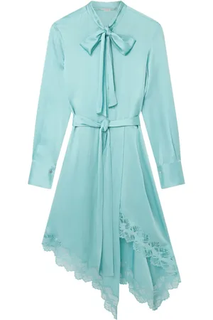 Stella McCartney Satinkleid mit Spitzenborten