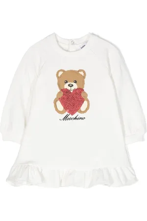 Moschino Langärmeliges Kleid mit Logo-Print
