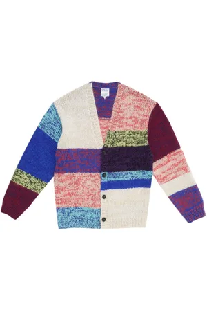 MARCELO BURLON Gestreifter Cardigan mit V-Ausschnitt