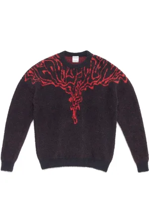 MARCELO BURLON Pullover mit Fluid Wings-Intarsie