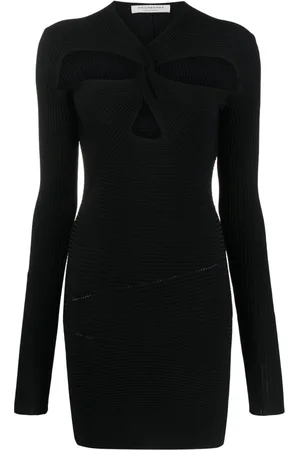 Serafini Geripptes Minikleid mit Cut-Out