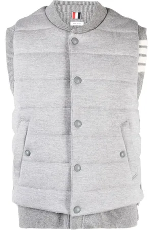 Thom Browne Gefütterte Weste mit Knopfleiste