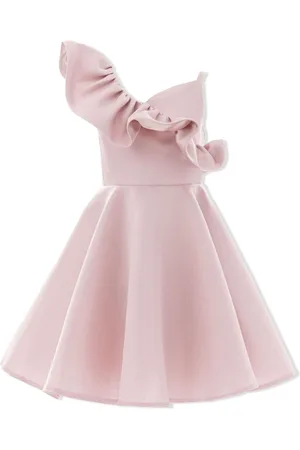 Tulleen Asymmetrisches Kleid mit Rüschen