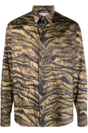 Roberto Cavalli Hemd mit Tiger-Print