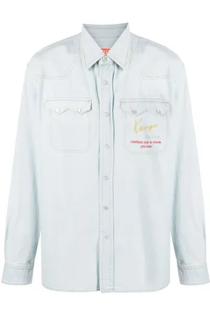 Kenzo Westernhemd im Jeans-Look