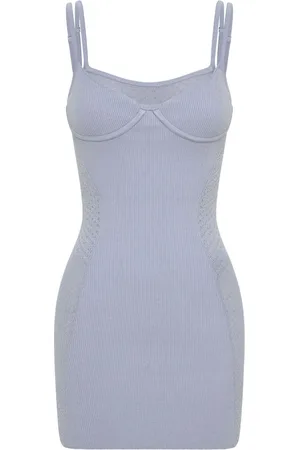 DION LEE Geripptes Minikleid