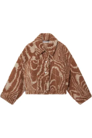 Stella McCartney Shearling-Jacke mit Print