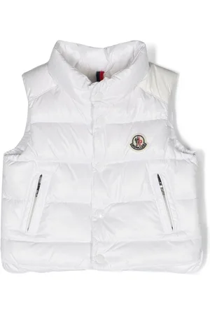 Moncler Gefütterte Weste mit Logo-Patch