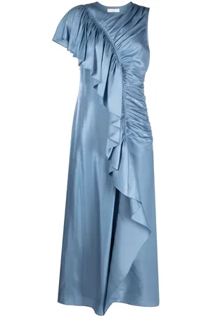 ULLA JOHNSON Langes Kleid mit Rüschen