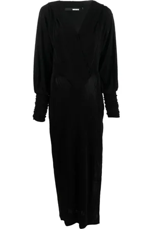ROTATE Langärmeliges Kleid mit V-Ausschnitt