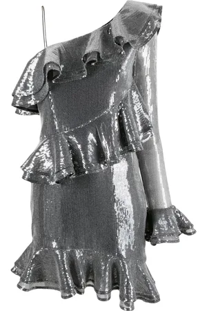 ROTATE One-Shoulder-Kleid mit Rüschen