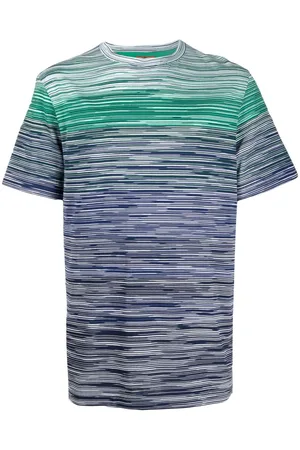 Missoni Gestreiftes T-Shirt mit Farbverlauf-Optik
