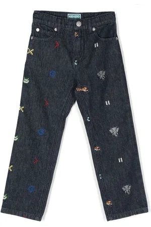 Kenzo Straight-Leg-Jeans mit Stickerei