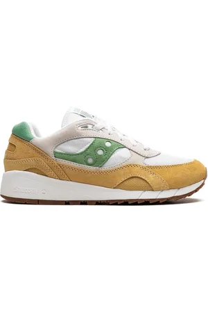 Saucony Shadow 6000 White/Yellow/Green Sneakers