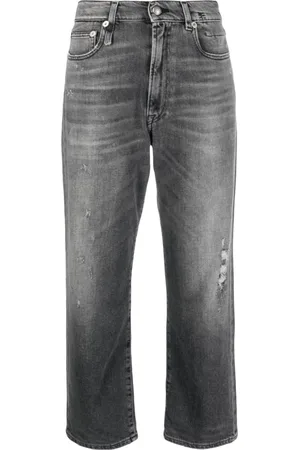 R13 Boyfriend-Jeans im Cropped-Design