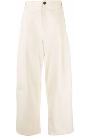 STUDIO NICHOLSON Sorte Wide-Leg-Hose mit Falten