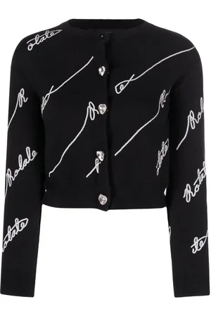 ROTATE Cardigan mit Pailletten-Logo