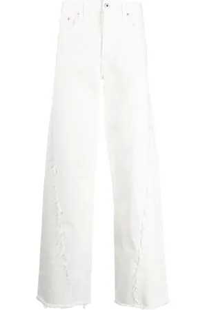 Lanvin Weite Jeans in Distressed-Optik
