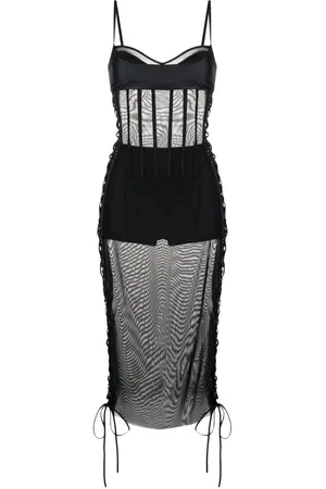 MONSE Midikleid mit Schnürung