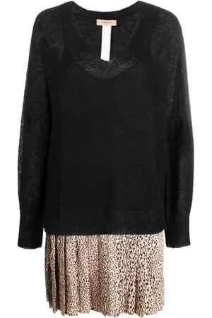 Twin-Set Minikleid mit V-Ausschnitt
