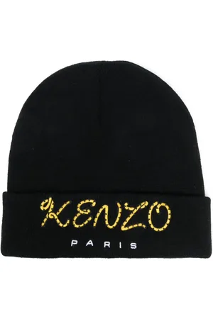 Kenzo Strickmütze mit Logo-Stickerei